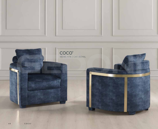 COCO Итальянское кресло с латунью и диван STARLIGHT_1