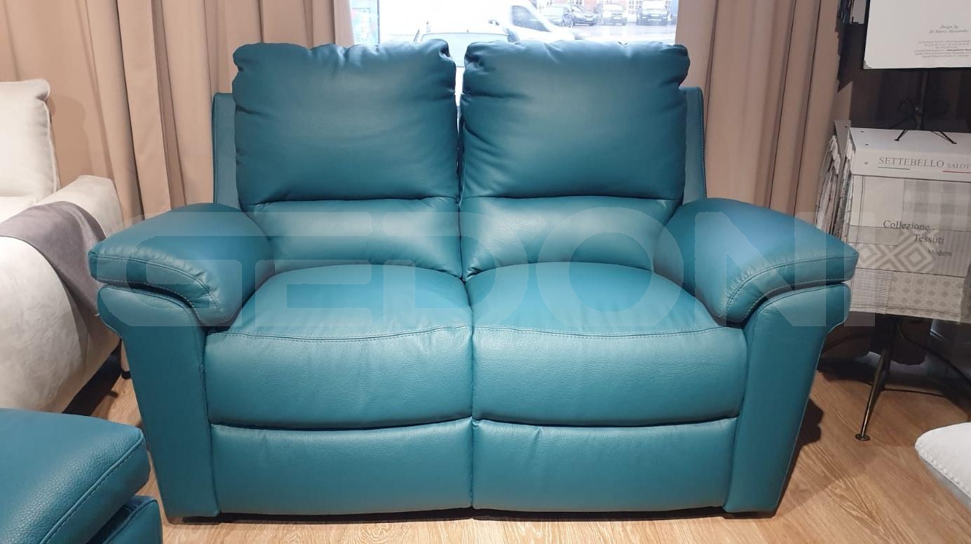  Комплект диван + кресло натуральная кожа с электрореклайнерами Douglas_1