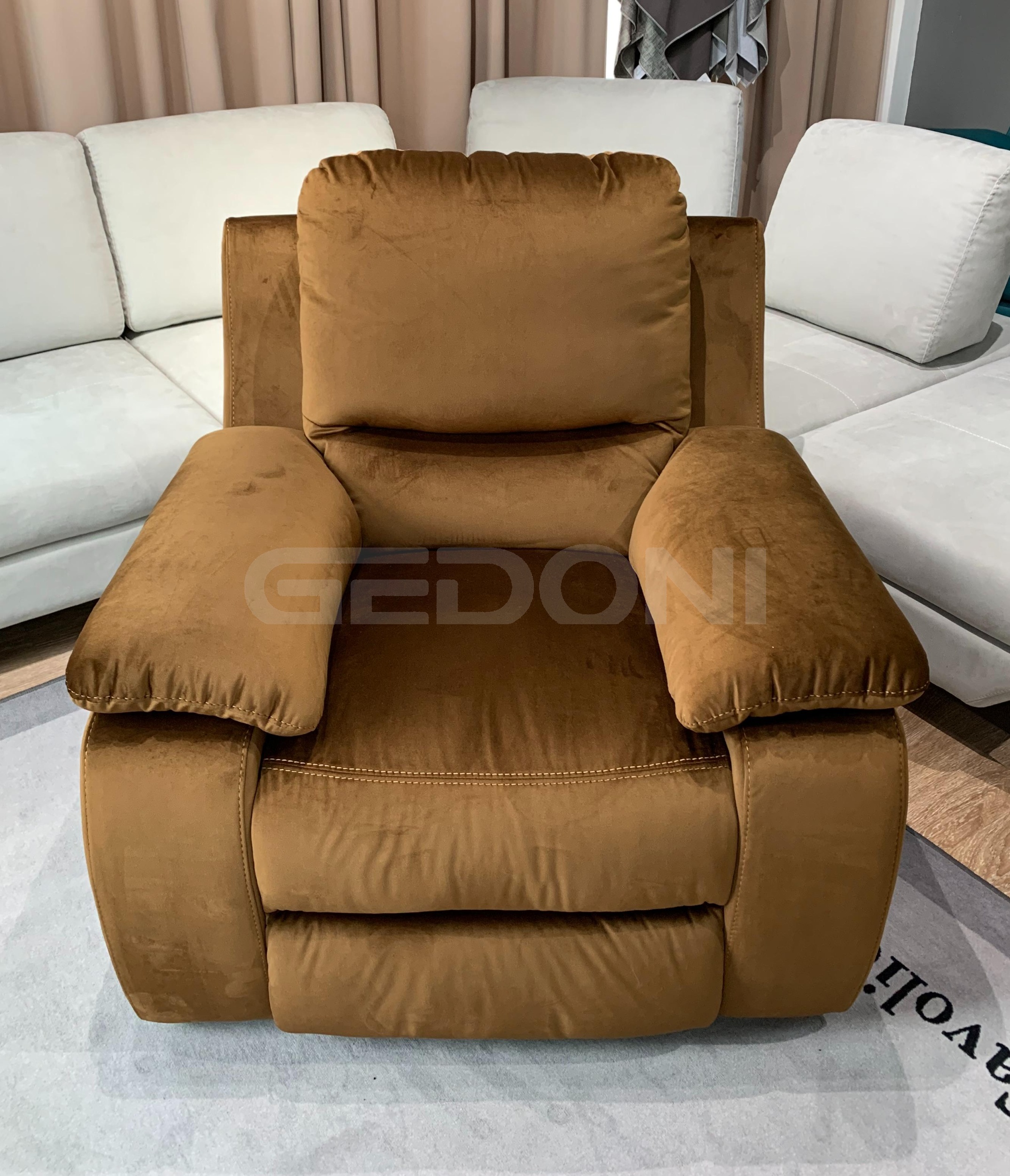 Мягкое кресло с механическим реклайнером Premium