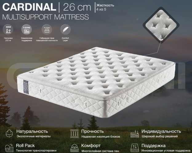 Ортопедический пружинный матрас Cardinal_0