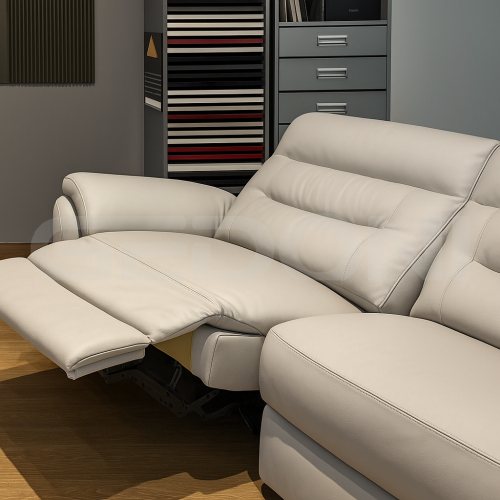 Премиальная кожа! Диван с 2-мя электрореклайнерами_2