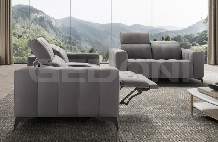 Итальянский диван с двумя электрореклайнерами DORIAN,в ткани_3