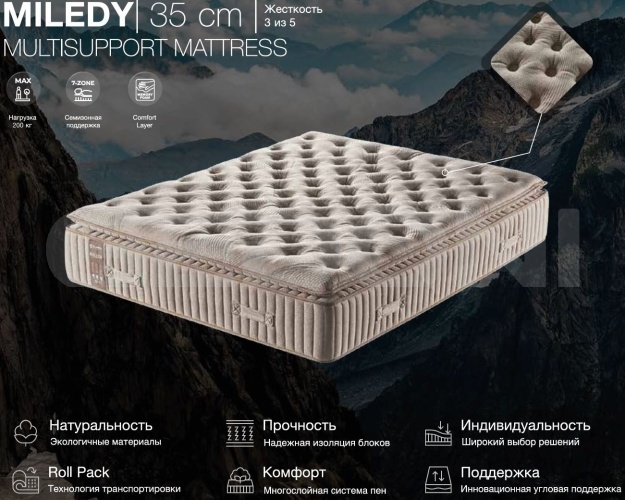 Премиальный Ортопедический пружинный матрас Miledy_0